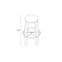 Johnson Dark Pine Finished Accent Barstool by Powell Company -Powell Company Shop dark pine powell company bar stools hd1116d19bs 4f 1000