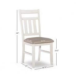Krause Distressed White Side Chair (Set of 2) by Powell Company -Powell Company Shop distressed white finish and beige fabric powell company dining chairs hd1434dc19 1f 1000