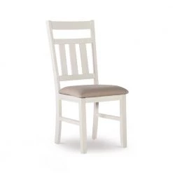 Krause Distressed White Side Chair (Set of 2) by Powell Company -Powell Company Shop distressed white finish and beige fabric powell company dining chairs hd1434dc19 c3 1000