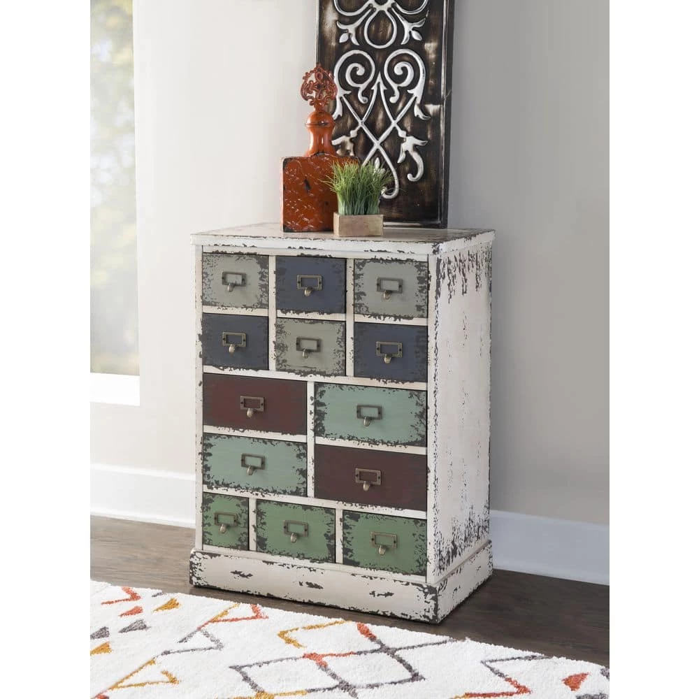 Voigt Ivory & MultiColor 13-Drawer Cabinet by Powell Company 9 Voigt Ivory & MultiColor 13-Drawer Cabinet by Powell Company - Image 7