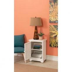 Bailee 1 Door Cabinet White Lattice by Powell Company -Powell Company Shop distressed white powell company accent cabinets hd1422a19 c3 1000