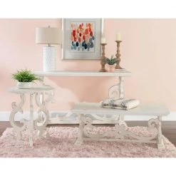 Lucas 60 in. Distressed White Standard Rectangle Wood Console Table by Powell Company 19 Lucas 60 in. Distressed White Standard Rectangle Wood Console Table by Powell Company -Powell Company Shop distressed white powell company console tables hd1412a19 4f 1000