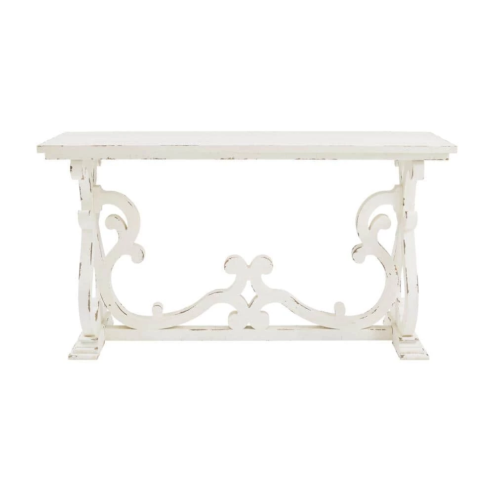 Lucas 60 in. Distressed White Standard Rectangle Wood Console Table by Powell Company 8 Lucas 60 in. Distressed White Standard Rectangle Wood Console Table by Powell Company - Image 6