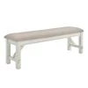 Krause Distressed White Bench 16 in. x 21 in. x 60 in. by Powell Company -Powell Company Shop distressed white powell company dining benches hd1435db19 64 1000
