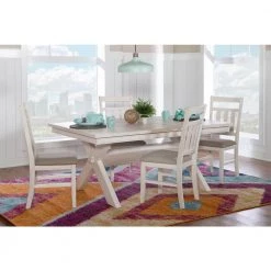 Krause Distressed White Dining Set (5-Piece) by Powell Company -Powell Company Shop distressed white powell company dining room sets hd1436d519 31 1000