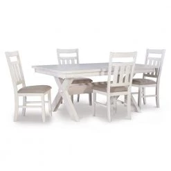 Krause Distressed White Dining Set (5-Piece) by Powell Company