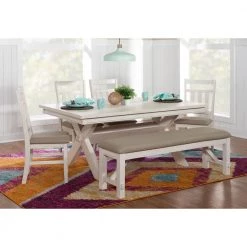 Krause Distressed White Dining Set (6-Piece) by Powell Company -Powell Company Shop distressed white powell company dining room sets hd1438d619 31 1000