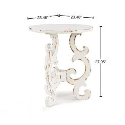 Lucas 28 in. Distressed White End Table by Powell Company -Powell Company Shop distressed white powell company end side tables hd1411a19 40 1000