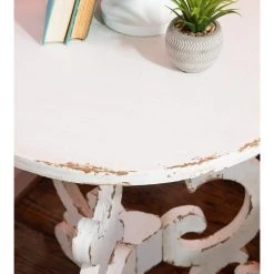 Lucas 28 in. Distressed White End Table by Powell Company -Powell Company Shop distressed white powell company end side tables hd1411a19 4f 1000