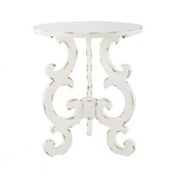Lucas 28 in. Distressed White End Table by Powell Company