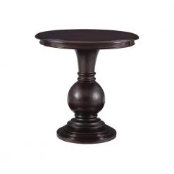 Lexis 26 in. L Espresso 26 in. H Round Wood Top Accent Table by Powell Company -Powell Company Shop espresso powell company coffee tables hd1768at21 c3 1000