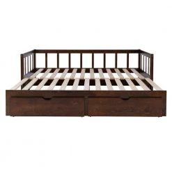 Conyers Brown Espresso Double Twin Daybed with Storage by Powell Company -Powell Company Shop espresso powell company daybeds hd1713db21 44 1000