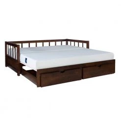 Conyers Brown Espresso Double Twin Daybed with Storage by Powell Company -Powell Company Shop espresso powell company daybeds hd1713db21 77 1000