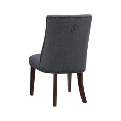 Alessio Grey Linen Like Polyester Upholstered Dining Chair (Set of 2) by Powell Company -Powell Company Shop espresso powell company dining chairs hd1676dc21 1f 1000