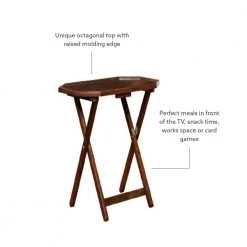 Harpswell 5-Piece Espresso Snack Tray Table Set by Powell Company -Powell Company Shop espresso powell company end side tables hd1058a19 1f 1000