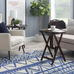 Harpswell 5-Piece Espresso Snack Tray Table Set by Powell Company -Powell Company Shop espresso powell company end side tables hd1058a19 44 1000