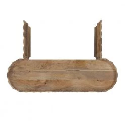 Charlee 52 in. W Natural 30.25 in. H Elliptical Solid Mango Wood Console Table with 2-Doors and 4-Shelves by Powell Company -Powell Company Shop gold powell company console tables hd1804 a0 1000