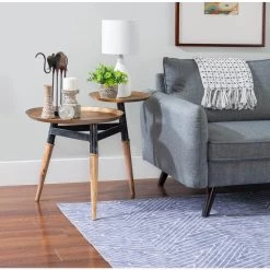 Brandy 30.75 in. Earth 24 in. Circular Iron End Table with Tripod Base by Powell Company -Powell Company Shop gold powell company end side tables hd1640at21 31 1000