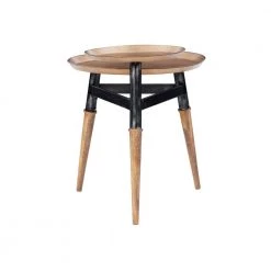 Brandy 30.75 in. Earth 24 in. Circular Iron End Table with Tripod Base by Powell Company -Powell Company Shop gold powell company end side tables hd1640at21 4f 1000
