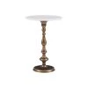 Jessy 16 in. x 23.5 in. Gold Circular Marble Top End Table by Powell Company -Powell Company Shop gold powell company end side tables hd1657at21 64 1000