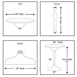 Jessy 16 in. x 23.5 in. Gold Circular Marble Top End Table by Powell Company 10 Jessy 16 in. x 23.5 in. Gold Circular Marble Top End Table by Powell Company -Powell Company Shop gold powell company end side tables hd1657at21 c3 1000