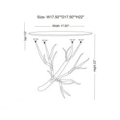 Luca 17.5 in. Wide Gold Branch 20 in. High Round Side Table with Glass Top by Powell Company -Powell Company Shop gold powell company end side tables hd1707st21 4f 1000