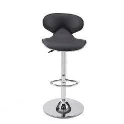 Grandie Grey and Chrome 34.38 in. - 42.63 in. Adjustable Bar Stool by Powell Company