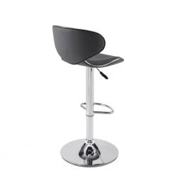 Grandie Grey and Chrome 34.38 in. - 42.63 in. Adjustable Bar Stool by Powell Company -Powell Company Shop gray and chrome powell company bar stools hd1461bs20 c3 1000