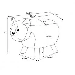 Murray Grey and White Tabby Cat Stool by Powell Company -Powell Company Shop gray and white powell company kids chairs hd1619y21 1f 1000