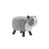 Murray Grey and White Tabby Cat Stool by Powell Company -Powell Company Shop gray and white powell company kids chairs hd1619y21 64 1000