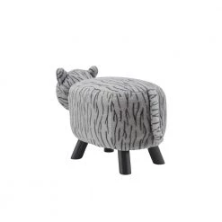 Murray Grey and White Tabby Cat Stool by Powell Company -Powell Company Shop gray and white powell company kids chairs hd1619y21 66 1000