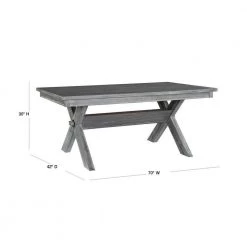 Turino 5-Piece Gray Oak Stain and Tan Dining Set by Powell Company -Powell Company Shop gray oak stain finish tan fabric powell company dining room sets 457 417m1 40 1000