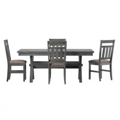 Turino 5-Piece Gray Oak Stain and Tan Dining Set by Powell Company