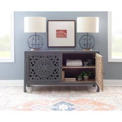 Gleason Gray 2-Door Accent Cabinet by Powell Company 17 Gleason Gray 2-Door Accent Cabinet by Powell Company -Powell Company Shop gray powell company accent cabinets hd1631ca21 1f 1000