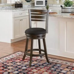 Rutledge 24" Counter Stool Grey by Powell Company -Powell Company Shop gray powell company bar stools hd1285c19 31 1000