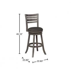 Rutledge 24" Counter Stool Grey by Powell Company -Powell Company Shop gray powell company bar stools hd1285c19 40 1000
