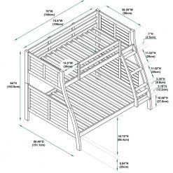 Allen Grey Twin Over Full Bunk Bed by Powell Company -Powell Company Shop gray powell company bunk beds hd1107y19g 1f 1000