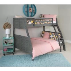 Allen Grey Twin Over Full Bunk Bed by Powell Company -Powell Company Shop gray powell company bunk beds hd1107y19g 31 1000