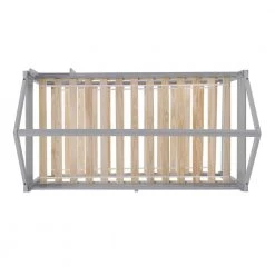 Nico Gray Twin Bunk Bed with Sloping A-Frame Roof by Powell Company -Powell Company Shop gray powell company bunk beds hd1660bb21 a0 1000