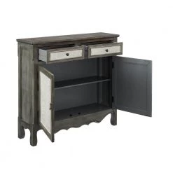 Paradise 40 in. W Grey 36 in. H Rectangular Wood Console Cabinet with 2-Drawers and Hidden Shelf by Powell Company -Powell Company Shop gray powell company console tables hd1781ct21 1f 1000