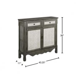 Paradise 40 in. W Grey 36 in. H Rectangular Wood Console Cabinet with 2-Drawers and Hidden Shelf by Powell Company -Powell Company Shop gray powell company console tables hd1781ct21 40 1000