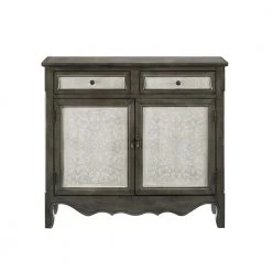 Paradise 40 in. W Grey 36 in. H Rectangular Wood Console Cabinet with 2-Drawers and Hidden Shelf by Powell Company -Powell Company Shop gray powell company console tables hd1781ct21 c3 1000