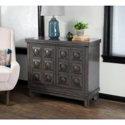 Ezekiel 41 in. W Grey 36 in. H Rectangular Wood Accent Storage Cabinet with Shelf by Powell Company -Powell Company Shop gray powell company console tables hd221814 31 1000