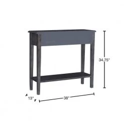 Cindie 38 in. W Grey 34.75 in. H Rectangular Wood Console Table with 2-Drawers and Shelf by Powell Company -Powell Company Shop gray powell company console tables hd221816 40 1000