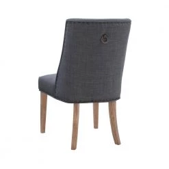 Alessio Grey Linen Like Polyester Upholstered Dining Chair with Natural Legs (Set of 2) by Powell Company -Powell Company Shop gray powell company dining chairs hd1678dc21 4f 1000