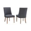 Alessio Grey Linen Like Polyester Upholstered Dining Chair with Natural Legs (Set of 2) by Powell Company -Powell Company Shop gray powell company dining chairs hd1678dc21 64 1000