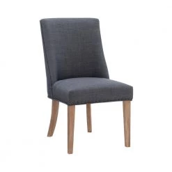 Alessio Grey Linen Like Polyester Upholstered Dining Chair with Natural Legs (Set of 2) by Powell Company -Powell Company Shop gray powell company dining chairs hd1678dc21 c3 1000