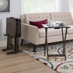 Argo Grey Snack Tray Table Set by Powell Company -Powell Company Shop gray powell company end side tables hd1275d19 31 1000