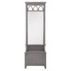 Alonzo Gray Hall Tree Bench with Mirror by Powell Company -Powell Company Shop gray powell company hall trees hd1563eb20 64 1000