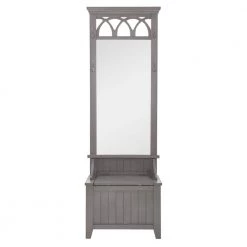 Alonzo Gray Hall Tree Bench with Mirror by Powell Company